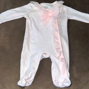 Pink Ruffle Baby Footie